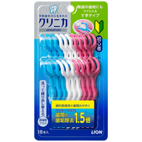 狮王Y型牙线 牙线棒 深洁清洁牙缝牙垢 不伤牙龈不断线 可重复用 Y字型牙线 18根 1盒