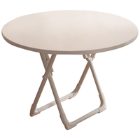 凡社折叠餐桌家用 折叠桌圆桌 小桌子折叠饭桌客厅2024可折叠餐桌 白色60*60*71CM（单桌）