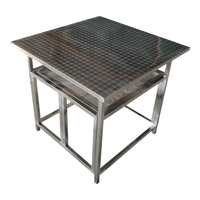 普优斯烤火桌不锈钢折叠烤火架冬季儿学习桌烤火家用简易取暖桌 80*80*74带烤火罩花色