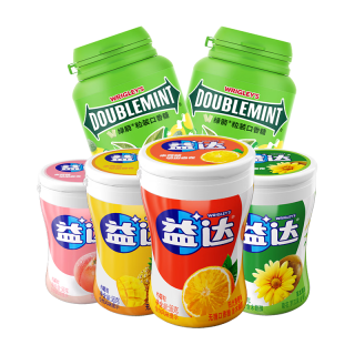 益达 无糖口香糖木糖醇约40粒清新口气糖果冰凉薄荷冰柠薄荷零食C 益达口香糖40粒-混合口味