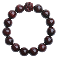 月印百川 高密印度小叶紫檀手串配貔貅男女款文玩佛珠手链约15mm