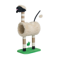 ZEZE黑脸羊猫爬架保暖猫窝抓柱一体半封闭猫隧道四季通用猫咪用品