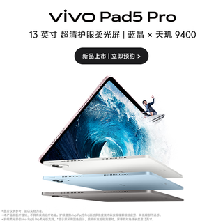 vivo Pad5 Pro 柔光版 13英寸 平板电脑（天玑9000系列、12GB、256GB、WiFi版、寒星灰）