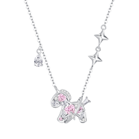周大生 本命年礼物 星空小马纯银项链女