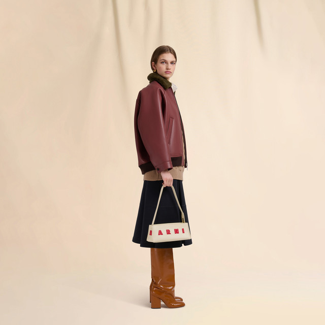 MARNI 2025秋冬新品女士MUSEO HOBO单肩手提包