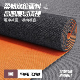 馨景乐地毯房间卧室客厅大面积全铺办公室房间拍照耐脏客厅可裁剪地毯加 深蓝单条纹(防滑TPE底)厚6mm 160cm*2.3m