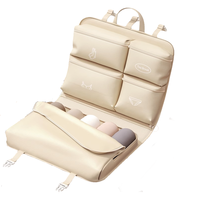 吱凡日本旅行压缩收纳袋出差便携式行李箱七合一内衣裤贴身衣物整理包 【1个装】亚麻白-7合1