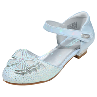 思加图童鞋儿童皮鞋洋气公主鞋春夏季女童软底水晶鞋防滑耐磨时尚单鞋潮 O97240紫色 35