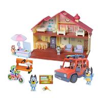 moose Bluey布鲁伊公仔动画片周边毛绒玩偶盲盒玩具屋模型摆件