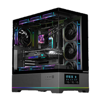 安耐美(Enermax)D58AIR 空调海景房机箱 黑色 可视温度显示屏 外置旋钮控制23种灯效 支持360水冷 M-ATX/ATX主板