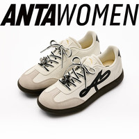 安踏曼舞丨芭蕾风经典薄底德训女2025百搭休闲平底板鞋运动鞋 淡粉蓝/象牙白-4 38 (女7)