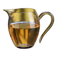 禾器·炫彩台湾禾器怡然茶海高硼硅透明玻璃公道杯 茶具配件公杯耐热分茶器 莲韵怡然茶海330ml(凤尾碧金)