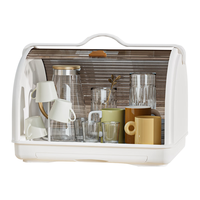 京东京造 杯子收纳箱咖啡杯置物架玻璃茶杯沥水带托盘奶瓶沥水架 ⭐水杯奶瓶收纳