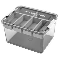 禧天龙 玩具收纳箱 大号灰色6格双层 两个