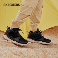斯凯奇(Skechers)高帮男士工装靴保暖防寒马丁靴休闲鞋雪地增高男靴65731 黑色/BLK 41