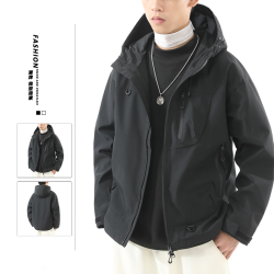 狮卡赫 男士户外休闲夹克 防风防水 黑色 2XL