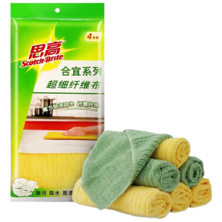 3M 思高合宜超纤抹布洗碗布30*30cm4片装