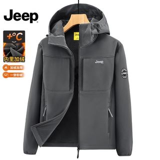 Jeep 吉普 加绒加厚防风 男士夹克