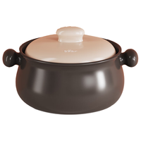 Bear 小熊 CP-G0047 砂锅(18.5cm、3.2L、锂辉石、大地原色)
