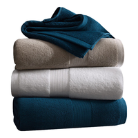 康尔馨1000g超厚希尔顿酒店浴巾 长绒棉A类男女成人浴巾 蓝色150*100cm 【1000g超厚A类】蓝色