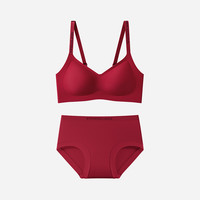 草本初色 内衣女本命年红套装反重力提拉小胸聚拢无钢圈收副乳文胸