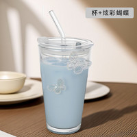 厨乐皇 B099 玻璃吸管杯 500ml 透明