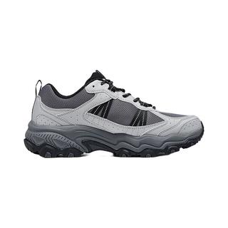 斯凯奇 SKECHERS 男士秋季绑带城市户外鞋 灰色/橘色/GYOR 42