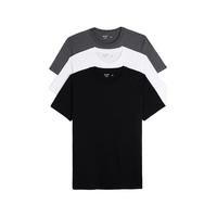 HOLLISTER经典小海鸥图案25夏3件装棉质正肩T恤男女装324-5118 黑白灰 S (175/92A)