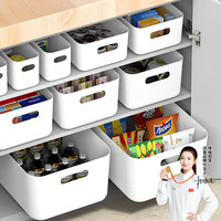 访客 收纳盒 桌面办公桌厨房整理盒 特大号加厚2只 30.5*20*12