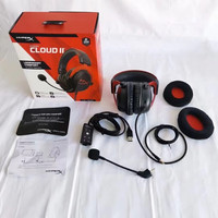 HYPERX 飓风 cloud系列二代三代电竞游戏耳机头戴式有线FPS吃鸡专用灵音声卡7.1虚拟环绕声 [飓风2]青铜+灵音声卡