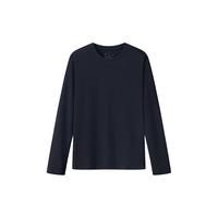 无印良品（無印良品 MUJI）女式 双罗纹编织 圆领长袖T恤