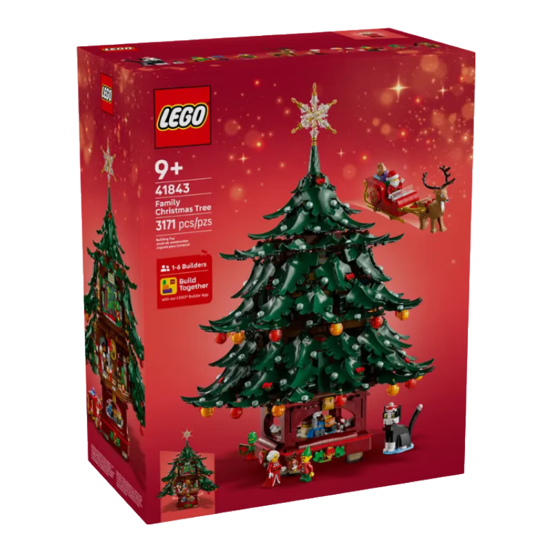 LEGO 乐高 圣诞节系列 41843 家庭圣诞树装饰