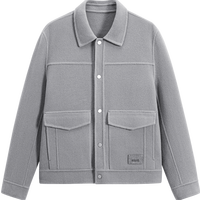 GXG 冬季GXG男士多色简约风通勤高雅翻领短大衣男毛呢夹克外套