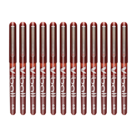 PILOT 百乐 BL-VB5 拔帽中性笔 红色 0.5mm 12支装