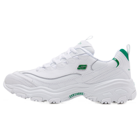 斯凯奇（Skechers）男款复古厚底增高时尚休闲熊猫鞋 52676 白色/绿色 39.5