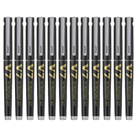 PILOT 百乐 BXC-V7 拔帽中性笔 黑色 0.7mm 12支装
