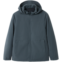 海一家 男士夹棉夹克 2025年秋冬休闲可拆卸帽子保暖外套