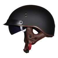 TORC摩托车复古头盔T55/T535半盔3c四季电动车帽亚黑XXL码