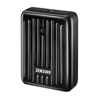 ZENDURE 征拓 SuperMini 移动电源 曜岩黑 10000mAh Type-C 20W双向快充