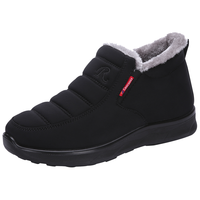 鮟鱇 ANKANG 中老年爸爸妈妈老北京布鞋加绒保暖棉散步 男AK25570黑 39