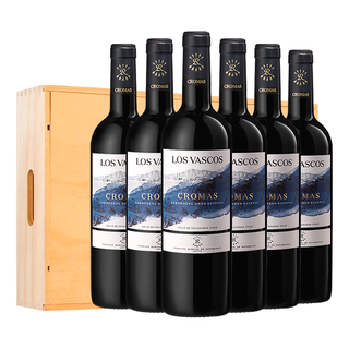 LOS VASCOS 巴斯克酒庄 科查瓜谷佳美娜干型红葡萄酒 6瓶*750ml套装 整箱装