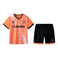361°361度童装男童足球套装2024年秋季中大童套装 舒适橙/经典黑 150cm