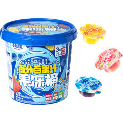 小鹿蓝蓝 超大桶经典果冻3口味100％果汁 1桶45颗