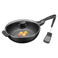 WMF 福腾宝 层峦星石系列 炒锅(30cm、不粘、有涂层、麦饭石色)