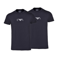 EMPORIO ARMANI 阿玛尼 男士圆领短袖T恤套装 91935 2件装 黑色 S