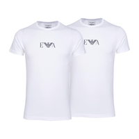 EMPORIO ARMANI 阿玛尼 男士圆领短袖T恤套装 91935 2件装 白色 S