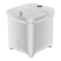 海尔(Haier)泡脚桶恒温加热全自动按摩足浴盆家用抑菌洗脚盆仿真按摩泡脚盆银离子抑菌足浴桶送爸妈 【银离子抑菌】升级气泡款HQY-J352W Pro