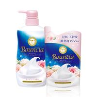 COW STYLE 牛乳石硷 Bouncia系列 美肤沐浴乳 淡雅玫瑰花香 500ml+400ml