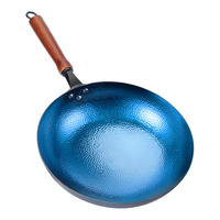 阎铁匠 炒锅(30cm、不粘、无涂层、铁、木把)