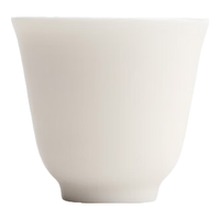 南山先生 原白茶杯家用喝茶泡茶个人杯白瓷品茗杯陶瓷主人杯喝茶杯 原白